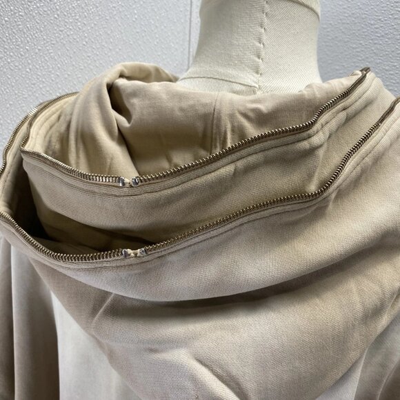 Le PERE Double-Layer Faded Full-Zip Hoodie • Size M • Beige - Picture 6 of 16